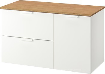 Фото IKEA Godmorgon/Tolken белый/бамбук (892.952.73)