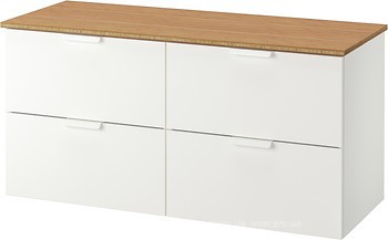 Фото IKEA Godmorgon/Tolken белый/бамбук (692.956.22)