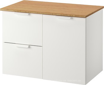 Фото IKEA Godmorgon/Tolken белый/бамбук (292.952.52)