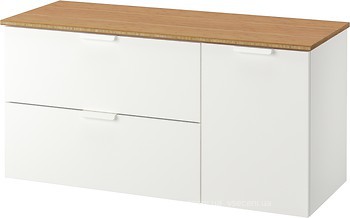 Фото IKEA Godmorgon/Tolken белый/бамбук (592.952.84)