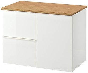 Фото IKEA Godmorgon/Tolken белый/бамбук (092.952.29)
