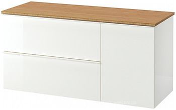 Фото IKEA Godmorgon/Tolken белый/бамбук (592.952.79)