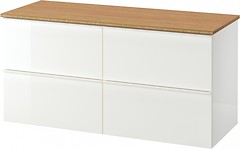 Фото IKEA Godmorgon/Tolken белый/бамбук (192.956.05)