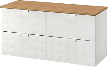 Фото IKEA Godmorgon/Tolken белый/бамбук (892.956.16)