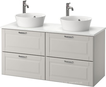 Фото IKEA Godmorgon/Tolken/Kattevik светло-серый/белый (392.492.45)