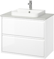 Фото IKEA Angsjon/Backsjon белый/серый (195.213.97)