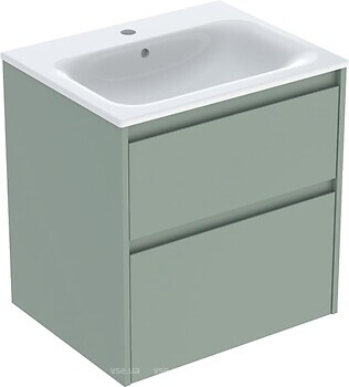 Фото Geberit Selnova Square Slim Rim шалфейно-зеленый матовый (504.138.IK.1)
