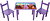 Фото Финекс Плюс Стол деревянный с МДФ столешницей 400x600 и 2 стула