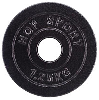 Фото Hop-Sport Диск 1.25 кг металлический чёрный