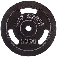 Фото Hop-Sport Диск 20 кг металлический чёрный