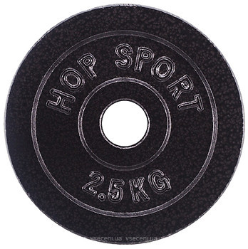 Фото Hop-Sport Диск 2.5 кг металлический чёрный