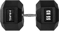 Фото HMS Гантель резиновая Hex Pro 55 кг