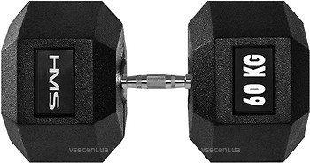 Фото HMS Гантель резиновая Hex Pro 60 кг