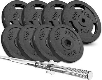 Фото Hop-Sport Штанга наборная Strong 39 кг