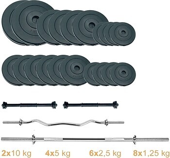 Фото Newt Набор штанг + гантели Gym Set 2 Rock Pro 80 кг (NE-PL-SET2-80)