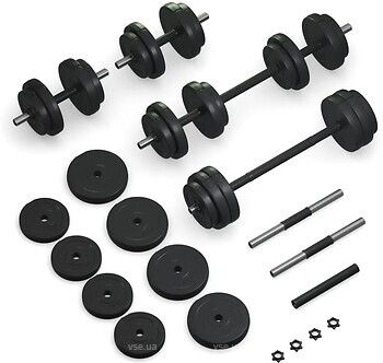 Фото Fit-On Гантели с функцией штанги 2 в 1 33 кг (2020-0007)