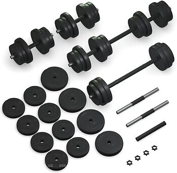 Фото Fit-On Гантели с функцией штанги 2 в 1 43 кг (2020-0009)