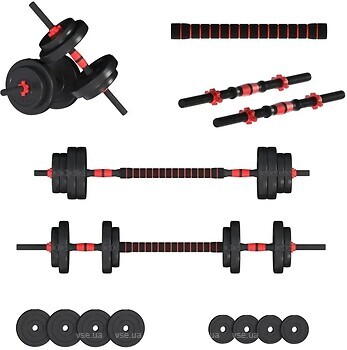 Фото Fit-On Гантели с функцией штанги 2 в 1 Pro 18 кг (2040-0018)