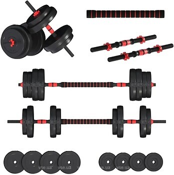 Фото Fit-On Гантели с функцией штанги 2 в 1 Pro 33 кг (2040-0033)