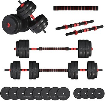 Фото Fit-On Гантели с функцией штанги 2 в 1 Pro 53 кг (2040-0053)