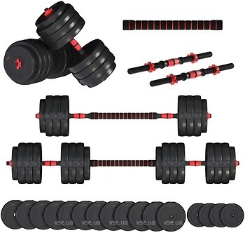 Фото Fit-On Гантели с функцией штанги 2 в 1 Pro 73 кг (2040-0073)