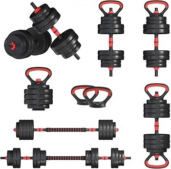 Фото Fit-On Гантели с функцией штанги 6 в 1 32 кг (2030-0032)
