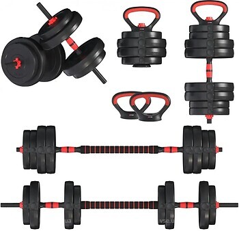 Фото Fit-On Гантели с функцией штанги 6 в 1 33 кг (2030-0033)