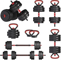 Фото Fit-On Гантели с функцией штанги 6 в 1 53 кг (2030-0053)
