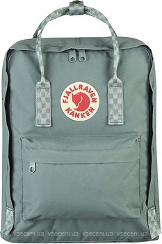 Фото Fjallraven Kanken 16 green (frost sreen/chess pattern)