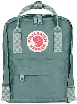 Фото Fjallraven Kanken Mini 7 green (frost green/chess pattern)