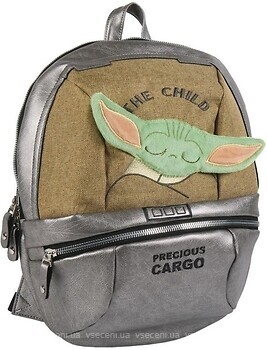 Фото Cerda Mandalorian The Child Silver Casual Fashion Faux-Leather Backpack