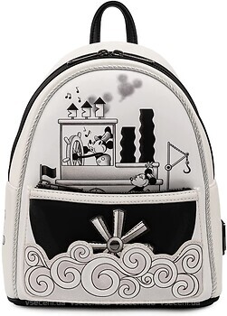 Фото Loungefly Disney Mickey Mouse Steamboat Willie Music Cruise Mini Backpack