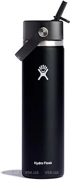 Фото Hydro Flask Wide Flex Straw Cap 700 мл Black (W24BFS001)