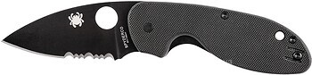 Фото Spyderco Efficient Black Blade half-serrated (C216GPSBBK)