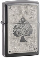 Фото Zippo 150 Black Ice Ace Filigree (28323)