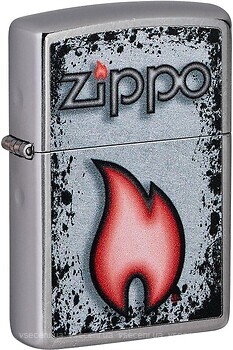 Фото Zippo 207 Street Chrome Flame Design (49576)