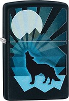 Фото Zippo Black Matte Wolf And Moon (29864)