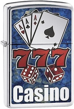 Фото Zippo High Polish Chrome Fusion Casino (29633)