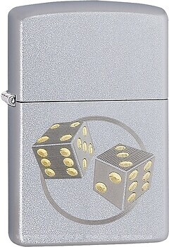 Фото Zippo 205 Satin Chrome Dice (29412)