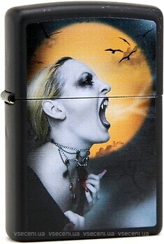 Фото Zippo 218 Black Matte Screaming Vampiress (28435)