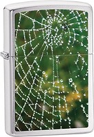 Фото Zippo Brushed Chrome Spider Web Rain Drops (28285)