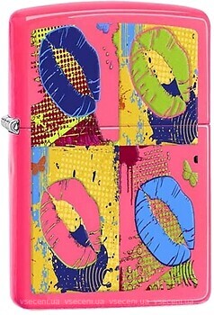 Фото Zippo Neon Pink Pop Art Lips (29086)