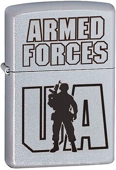 Фото Zippo 205 AFU Street Chrome Armed Forces