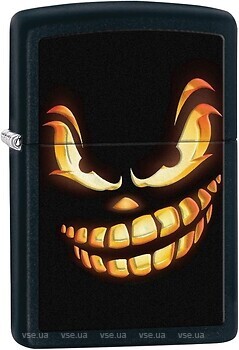 Фото Zippo Black Matte Scary Jack O Lantern (28439)