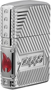 Фото Zippo Armor High Polish Chrome Zippo Bolts Design (29672)
