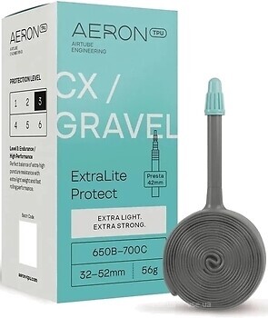 Фото Aeron 650B-700Cx32-52 TPU CX/Gravel ExtraLite Protect Presta 42 mm