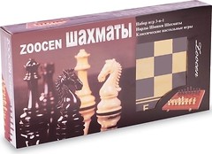 Фото ChessTour Шахматы, шашки, нарды 3в1 (L3508)