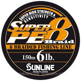 Фото Sunline Super PE 8 Braid (0.128mm 150m 3kg) 16580806