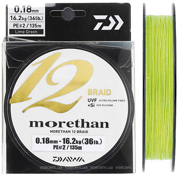 Фото Daiwa Morethan 12 Braid (0.12mm 135m 10.2kg)