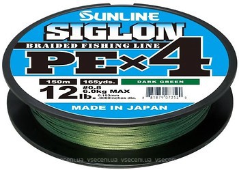 Фото Sunline Siglon PE x4 Dark Green (0.132mm 150m 4.5kg) 107939